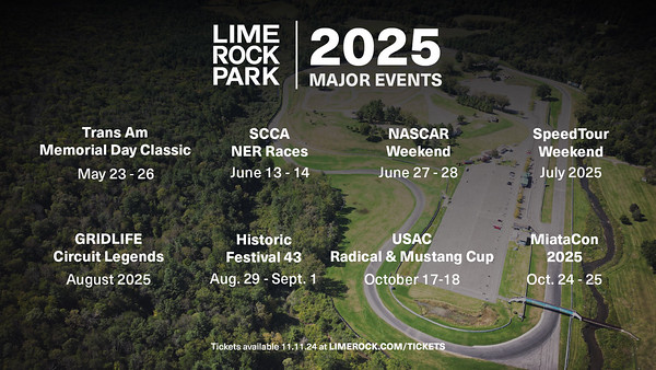 Lime Rock Park Schedule Expands to Eight Events in 2025